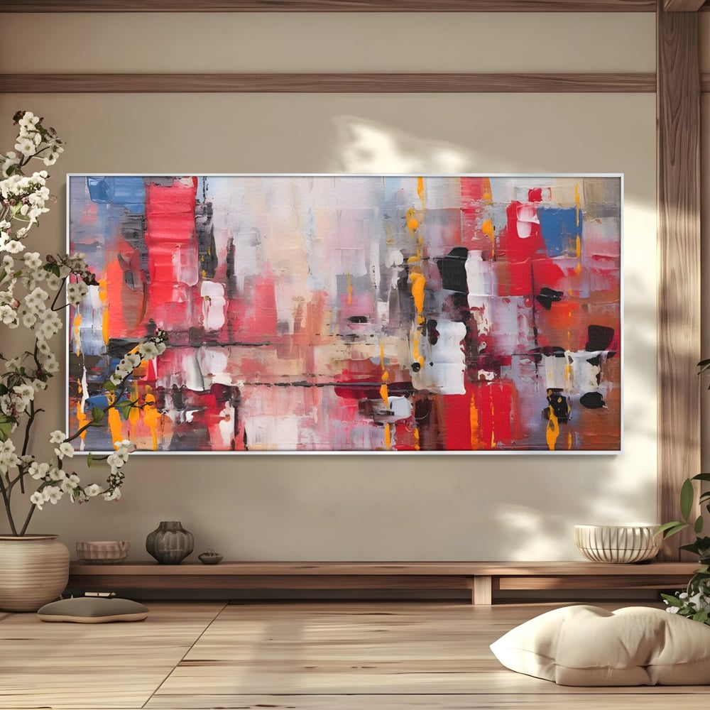 Tablou Canvas Premium LuxCanva® C1246 Culori Abstracte Pictate , Relaxare, Living Room, Culori Vibrante