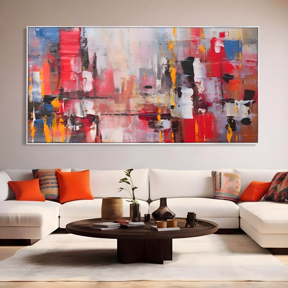 Tablou Canvas Premium LuxCanva® C1246 Culori Abstracte Pictate , Relaxare, Living Room, Culori Vibrante