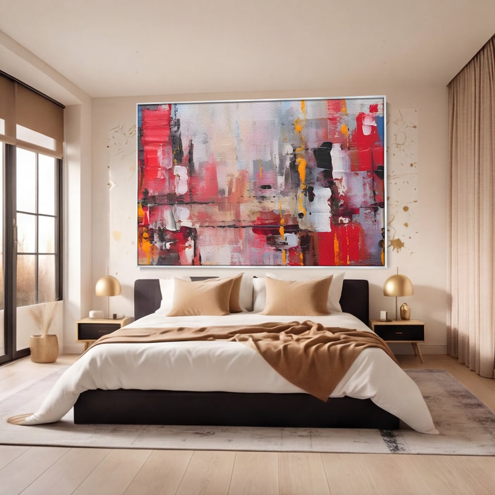 Tablou Canvas Premium LuxCanva® C1246 Culori Abstracte Pictate , Relaxare, Living Room, Culori Vibrante