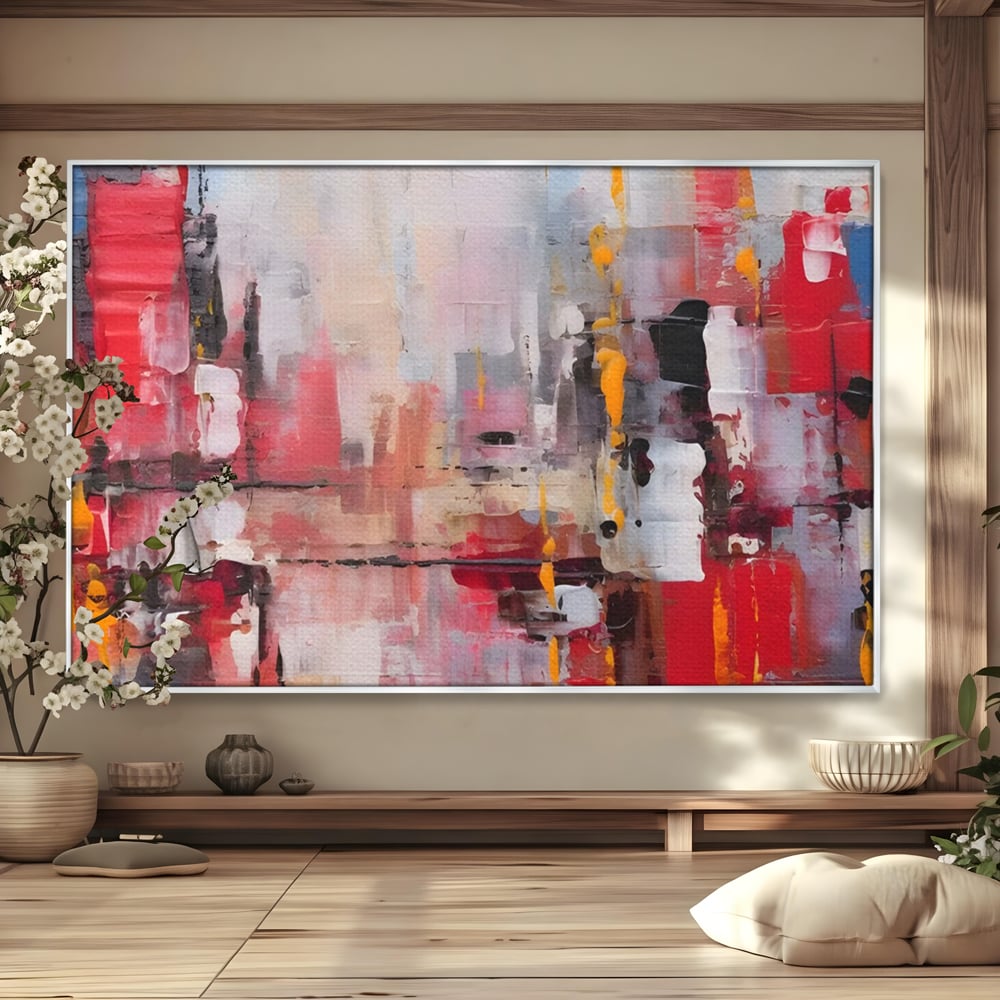 Tablou Canvas Premium LuxCanva® C1246 Culori Abstracte Pictate , Relaxare, Living Room, Culori Vibrante