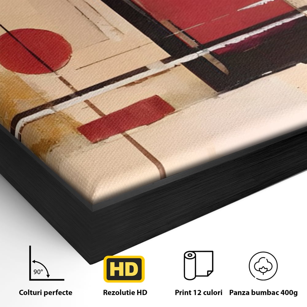 Tablou Canvas Premium LuxCanva® C1247 Pictura Iluzie Abstracta , Relaxare, Living Room, Culori Vibrante