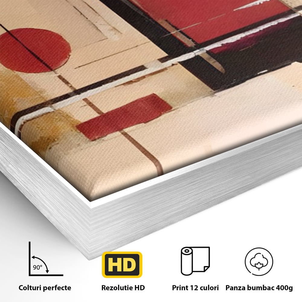 Tablou Canvas Premium LuxCanva® C1247 Pictura Iluzie Abstracta , Relaxare, Living Room, Culori Vibrante