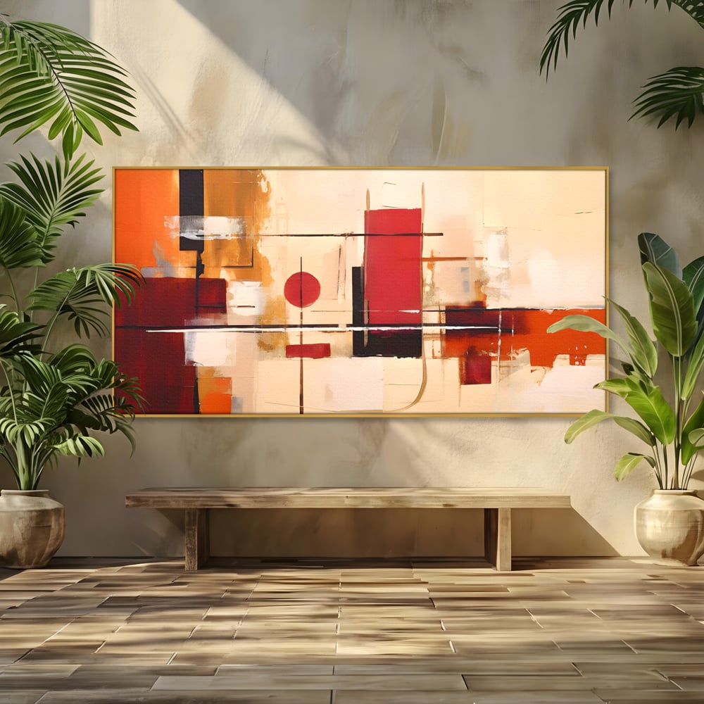 Tablou Canvas Premium LuxCanva® C1247 Pictura Iluzie Abstracta , Relaxare, Living Room, Culori Vibrante