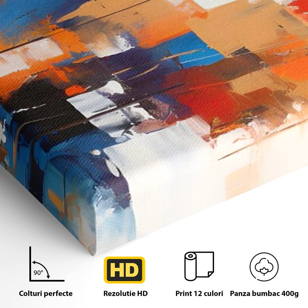 Leinwandbilder Premium LuxCanva® C1248, Abstrakte mehrfarbige Leinwandbilder, Entspannend, Wohnzimmer, Lebendige Farben