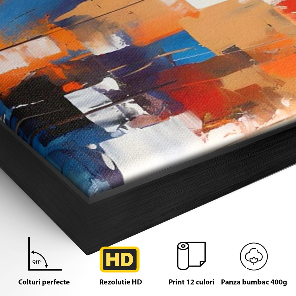 Leinwandbilder Premium LuxCanva® C1248, Abstrakte mehrfarbige Leinwandbilder, Entspannend, Wohnzimmer, Lebendige Farben