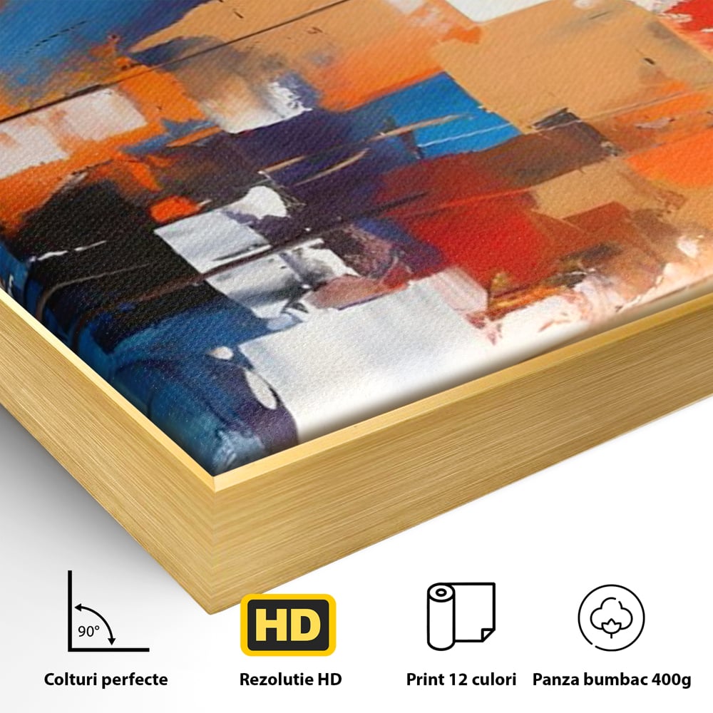 Leinwandbilder Premium LuxCanva® C1248, Abstrakte mehrfarbige Leinwandbilder, Entspannend, Wohnzimmer, Lebendige Farben