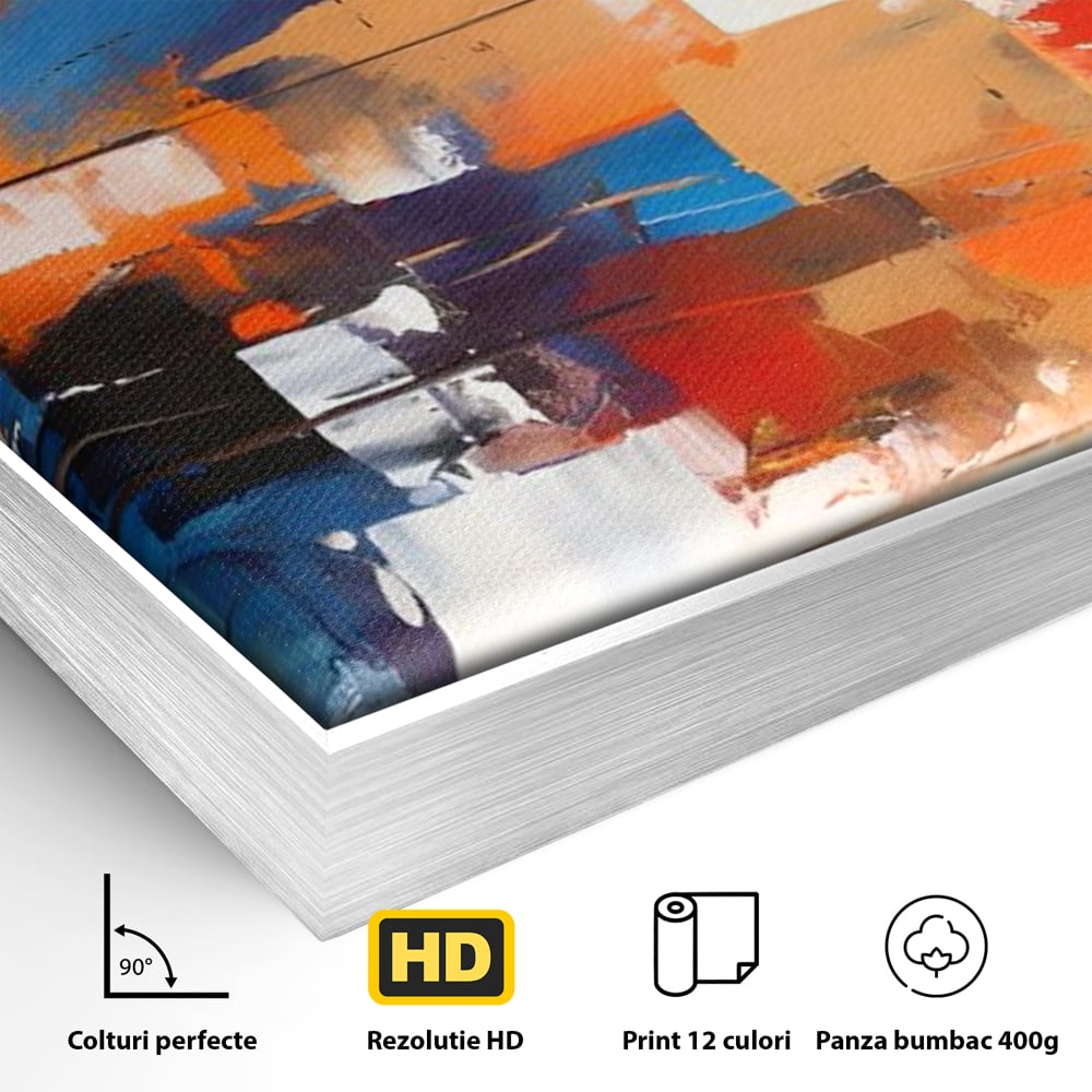 Leinwandbilder Premium LuxCanva® C1248, Abstrakte mehrfarbige Leinwandbilder, Entspannend, Wohnzimmer, Lebendige Farben