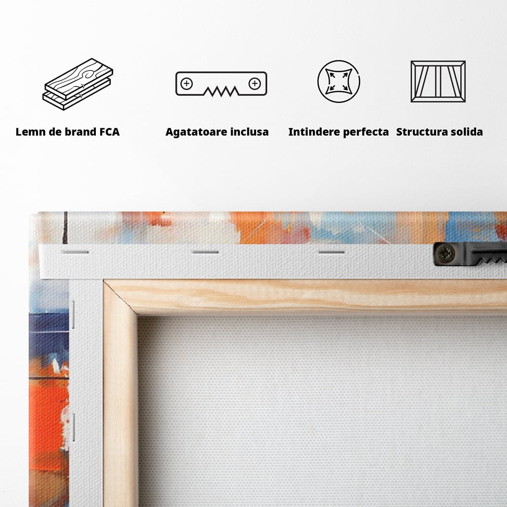 Leinwandbilder Premium LuxCanva® C1248, Abstrakte mehrfarbige Leinwandbilder, Entspannend, Wohnzimmer, Lebendige Farben