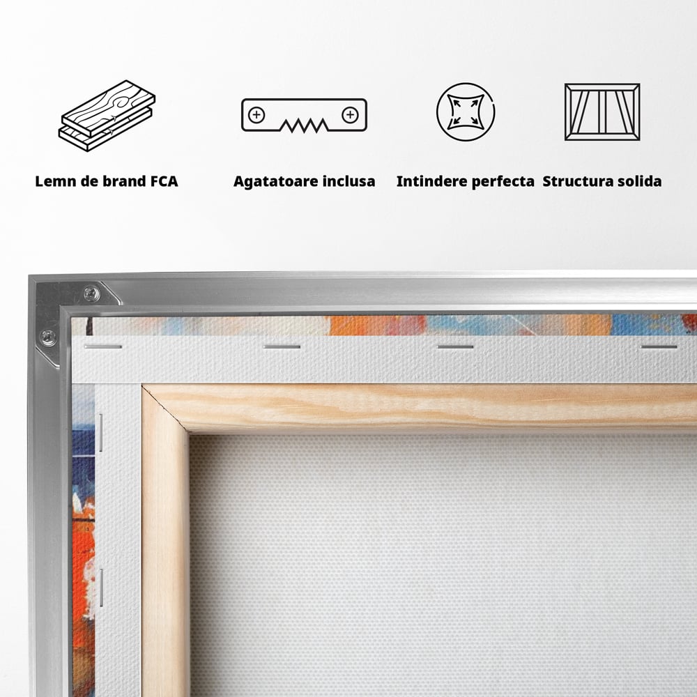 Leinwandbilder Premium LuxCanva® C1248, Abstrakte mehrfarbige Leinwandbilder, Entspannend, Wohnzimmer, Lebendige Farben