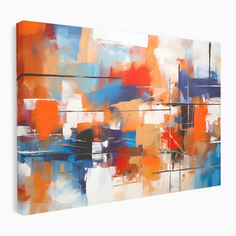 Leinwandbilder Premium LuxCanva® C1248, Abstrakte mehrfarbige Leinwandbilder, Entspannend, Wohnzimmer, Lebendige Farben