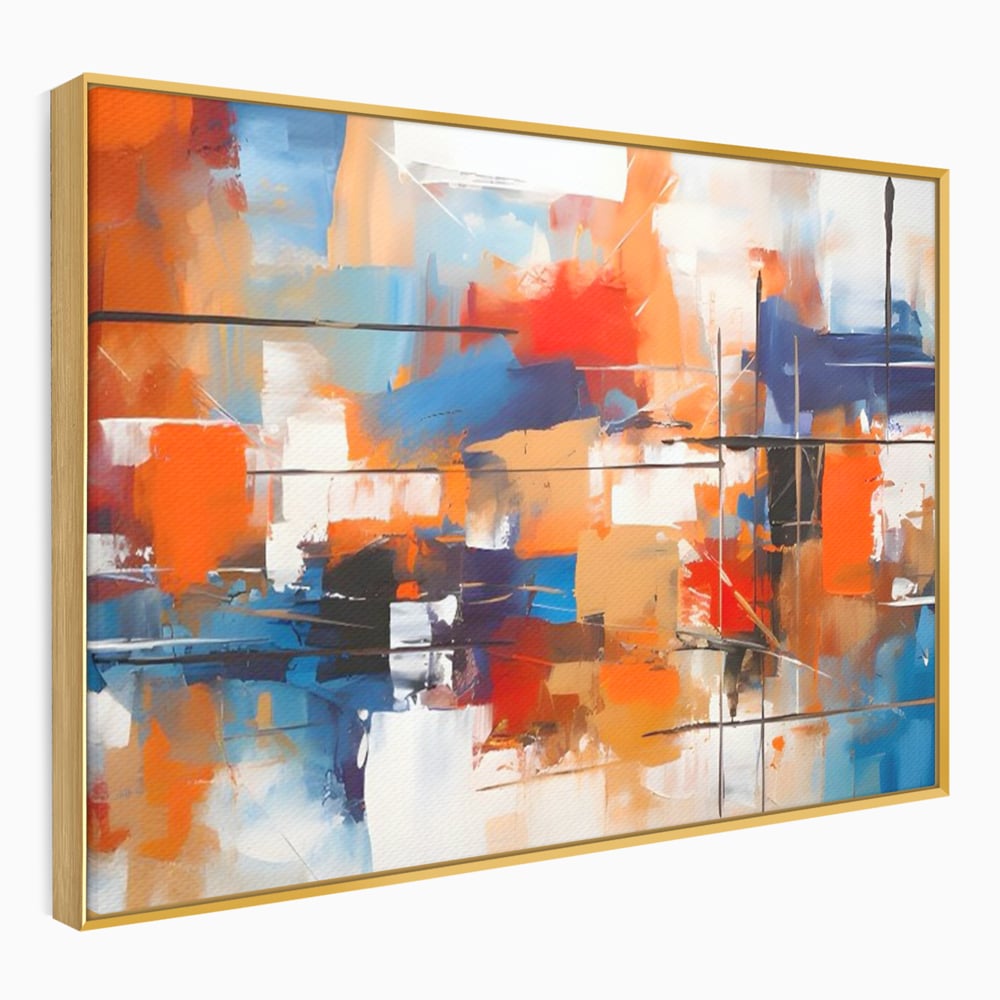 Leinwandbilder Premium LuxCanva® C1248, Abstrakte mehrfarbige Leinwandbilder, Entspannend, Wohnzimmer, Lebendige Farben