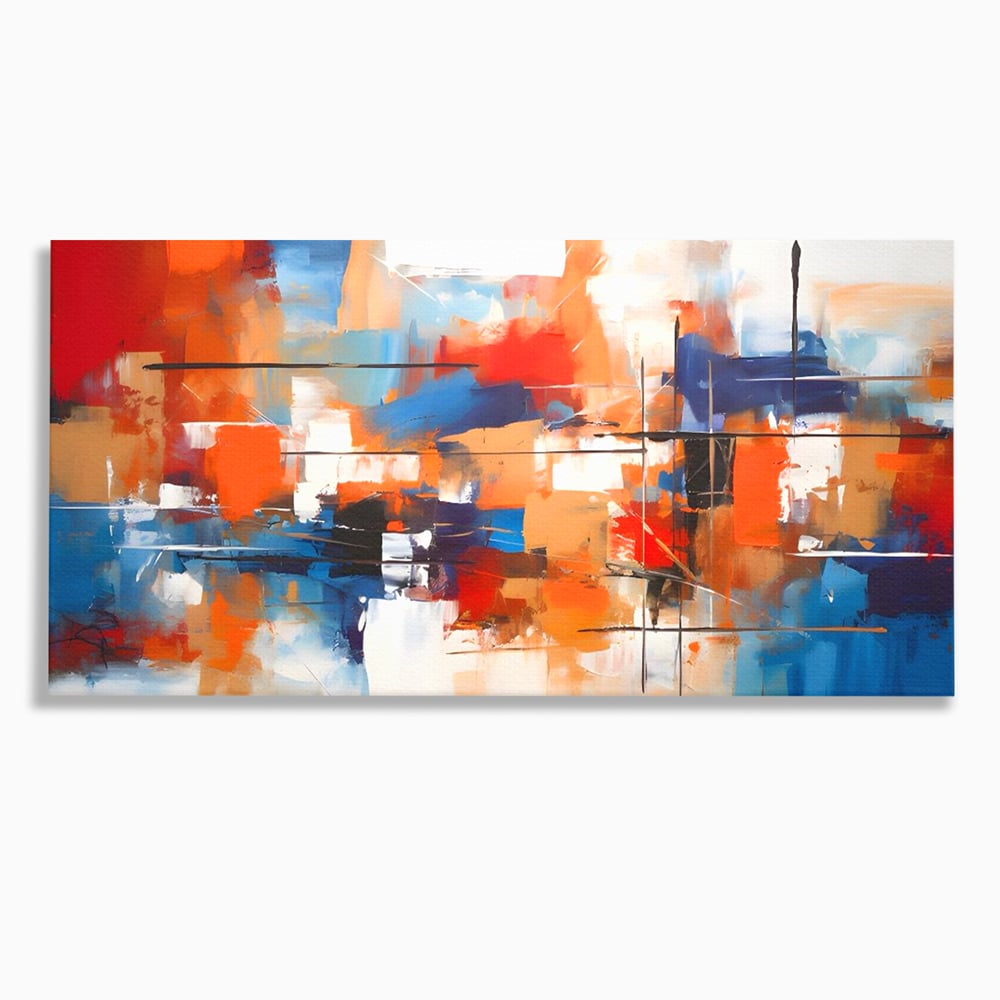 Leinwandbilder Premium LuxCanva® C1248, Abstrakte mehrfarbige Leinwandbilder, Entspannend, Wohnzimmer, Lebendige Farben