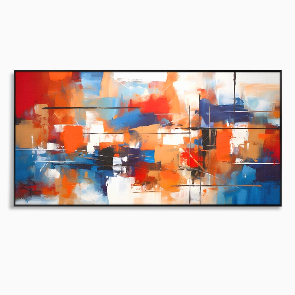 Leinwandbilder Premium LuxCanva® C1248, Abstrakte mehrfarbige Leinwandbilder, Entspannend, Wohnzimmer, Lebendige Farben