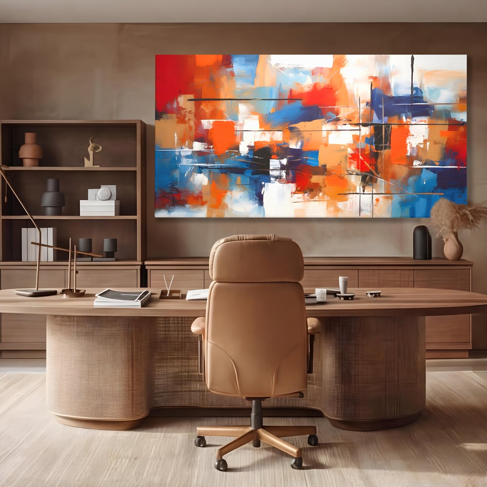 Leinwandbilder Premium LuxCanva® C1248, Abstrakte mehrfarbige Leinwandbilder, Entspannend, Wohnzimmer, Lebendige Farben