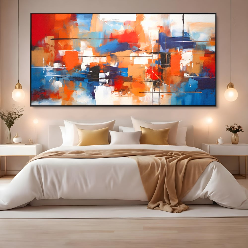 Leinwandbilder Premium LuxCanva® C1248, Abstrakte mehrfarbige Leinwandbilder, Entspannend, Wohnzimmer, Lebendige Farben