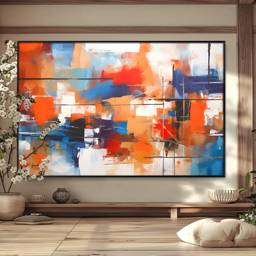 Leinwandbilder Premium LuxCanva® C1248, Abstrakte mehrfarbige Leinwandbilder, Entspannend, Wohnzimmer, Lebendige Farben