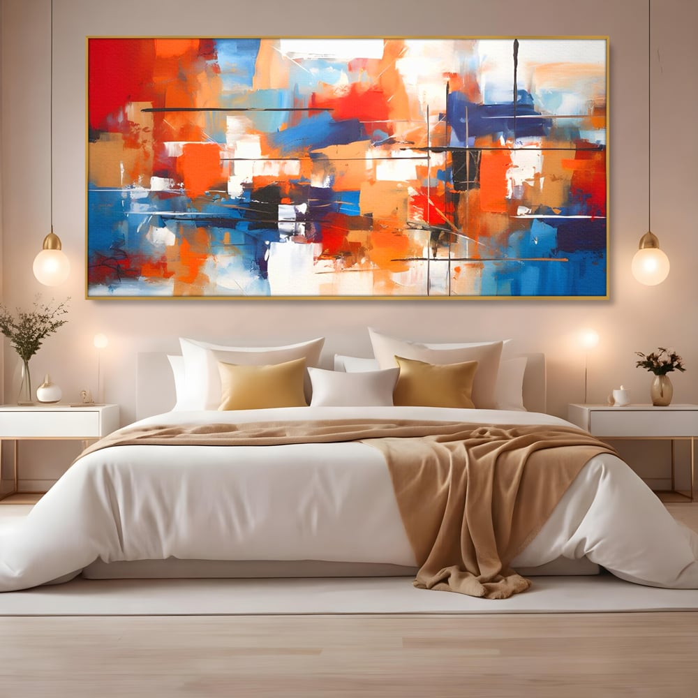 Leinwandbilder Premium LuxCanva® C1248, Abstrakte mehrfarbige Leinwandbilder, Entspannend, Wohnzimmer, Lebendige Farben