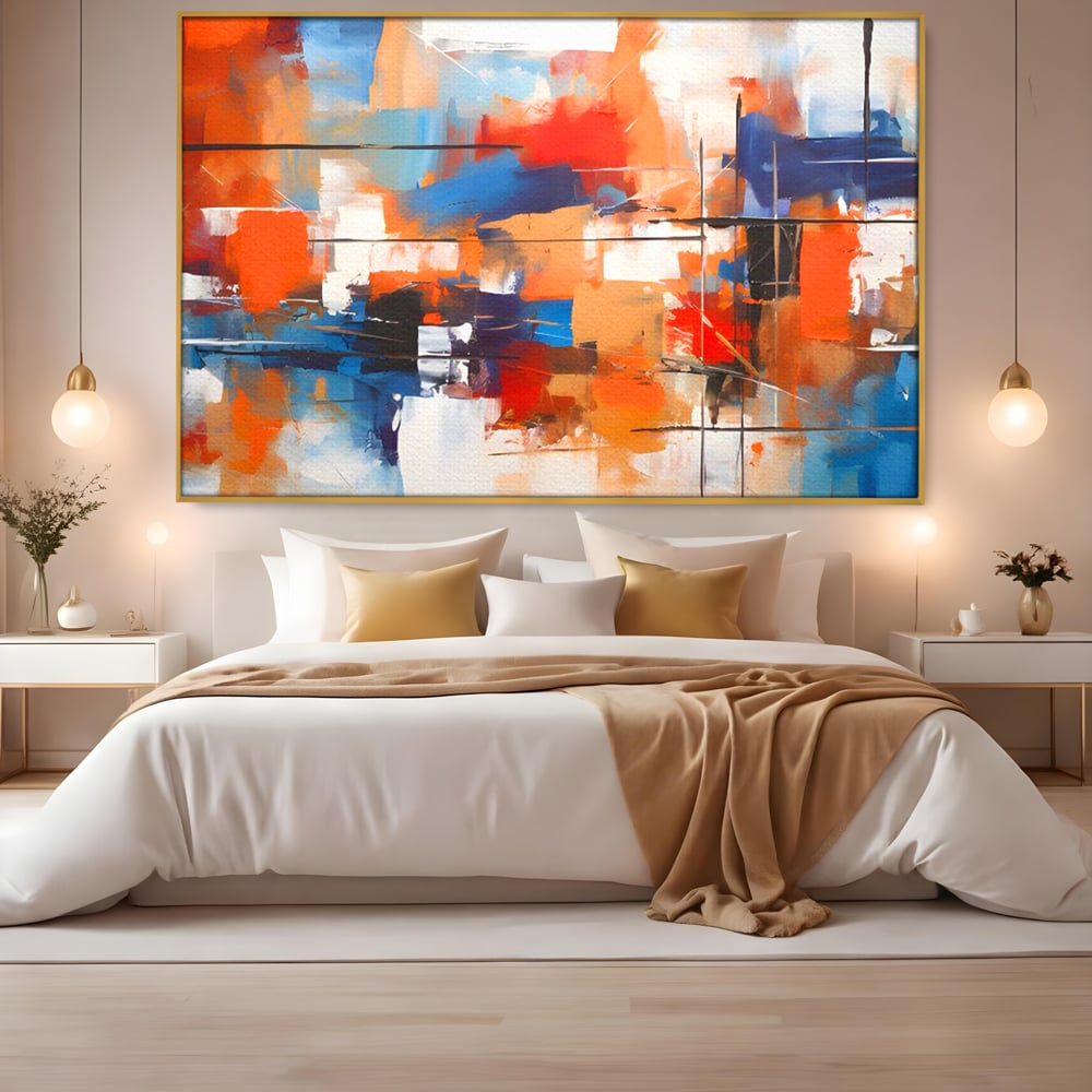 Leinwandbilder Premium LuxCanva® C1248, Abstrakte mehrfarbige Leinwandbilder, Entspannend, Wohnzimmer, Lebendige Farben