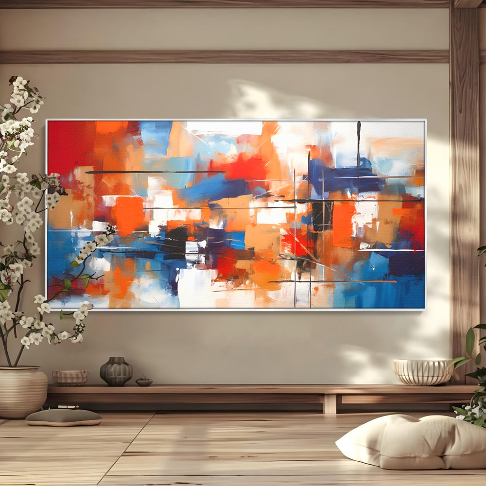 Leinwandbilder Premium LuxCanva® C1248, Abstrakte mehrfarbige Leinwandbilder, Entspannend, Wohnzimmer, Lebendige Farben