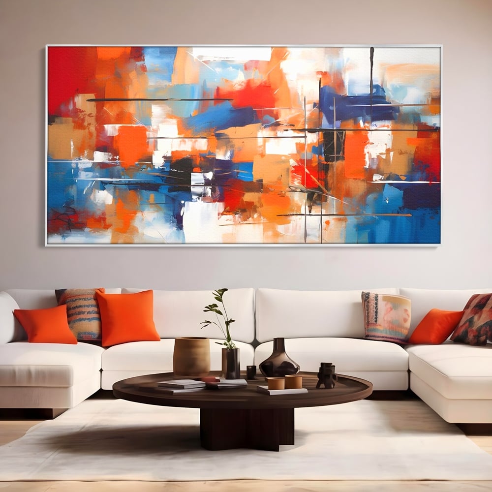 Leinwandbilder Premium LuxCanva® C1248, Abstrakte mehrfarbige Leinwandbilder, Entspannend, Wohnzimmer, Lebendige Farben