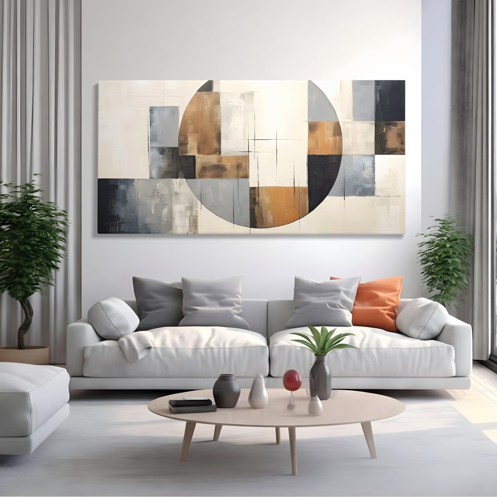Tablou Canvas Premium LuxCanva® C1249, Black Abstract Lines , Relaxare, Living Room, Culori Vibrante