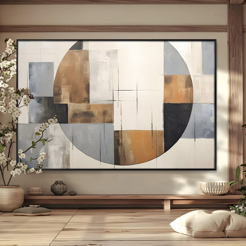 Tablou Canvas Premium LuxCanva® C1249, Black Abstract Lines , Relaxare, Living Room, Culori Vibrante