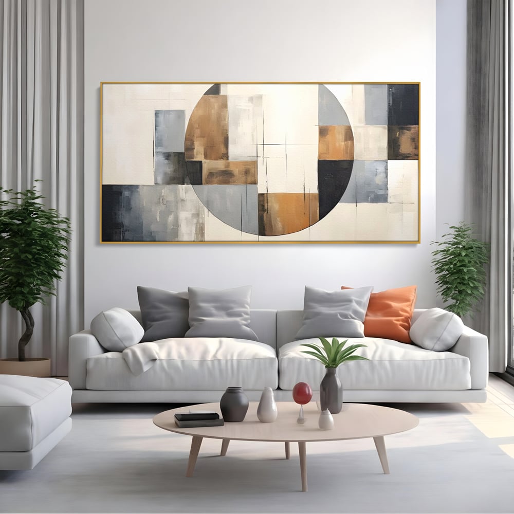 Tablou Canvas Premium LuxCanva® C1249, Black Abstract Lines , Relaxare, Living Room, Culori Vibrante