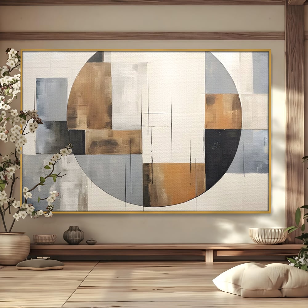 Tablou Canvas Premium LuxCanva® C1249, Black Abstract Lines , Relaxare, Living Room, Culori Vibrante