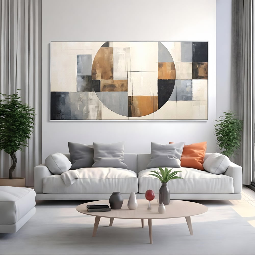 Tablou Canvas Premium LuxCanva® C1249, Black Abstract Lines , Relaxare, Living Room, Culori Vibrante