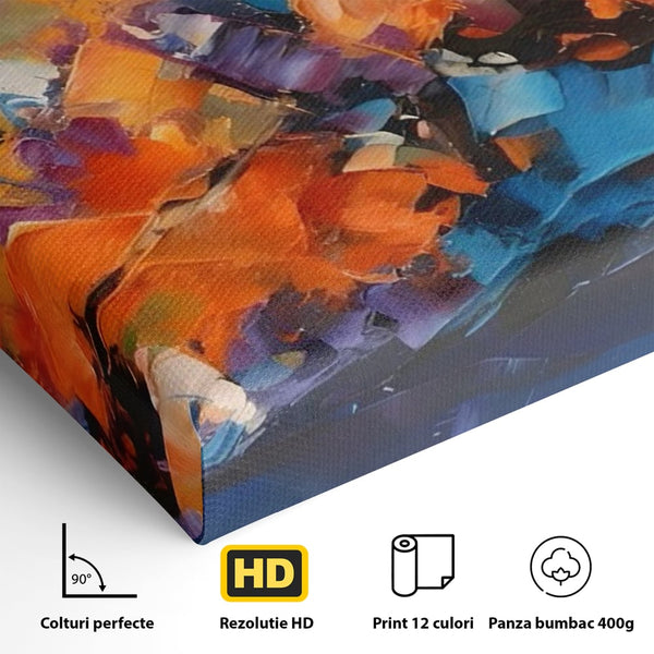 Tablou Canvas Premium LuxCanva® C1250, Futuristic Abstract Art , Relaxare, Living Room, Culori Vibrante