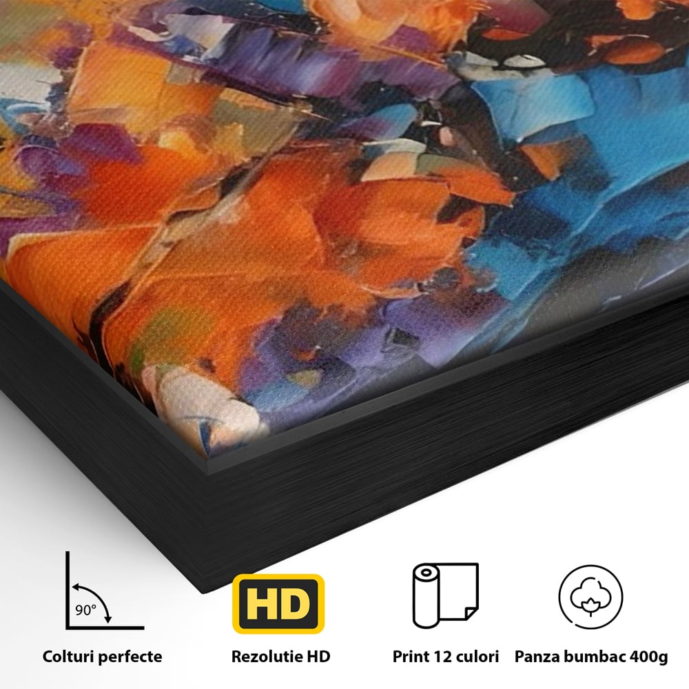 Tablou Canvas Premium LuxCanva® C1250, Futuristic Abstract Art , Relaxare, Living Room, Culori Vibrante