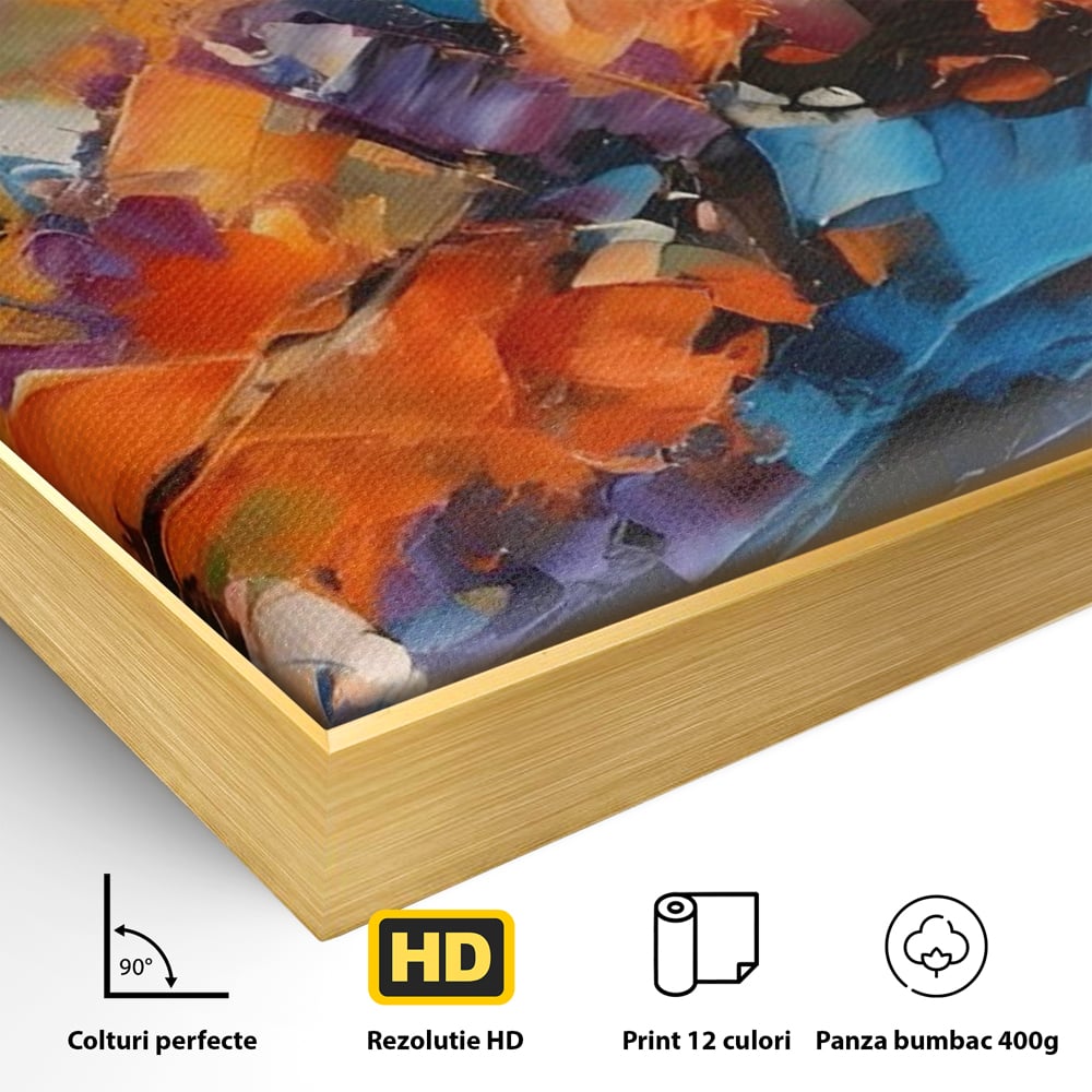 Tablou Canvas Premium LuxCanva® C1250, Futuristic Abstract Art , Relaxare, Living Room, Culori Vibrante