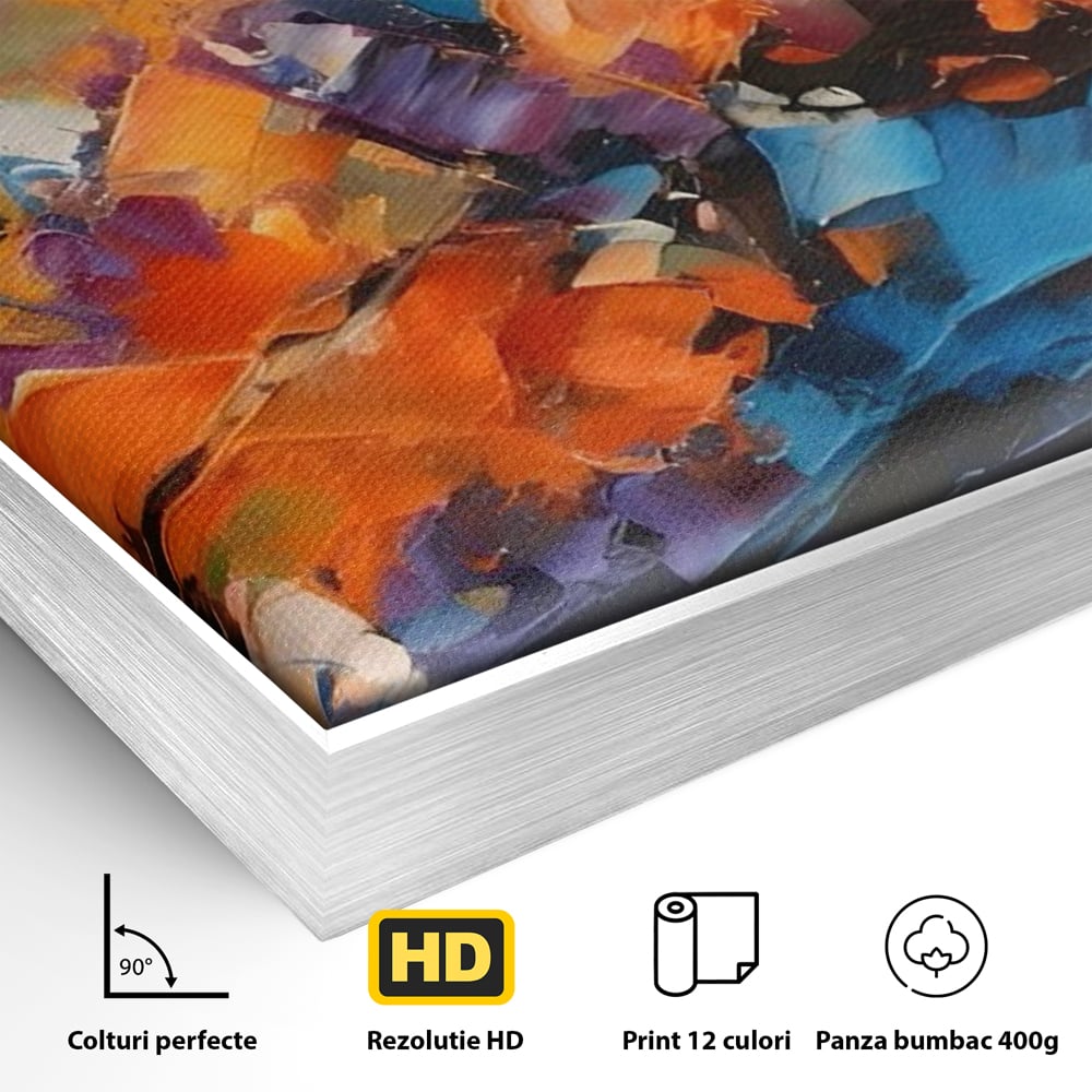Tablou Canvas Premium LuxCanva® C1250, Futuristic Abstract Art , Relaxare, Living Room, Culori Vibrante