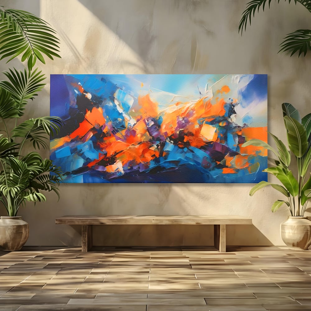 Tablou Canvas Premium LuxCanva® C1250, Futuristic Abstract Art , Relaxare, Living Room, Culori Vibrante