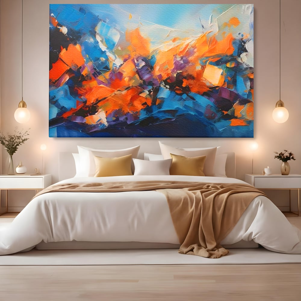 Tablou Canvas Premium LuxCanva® C1250, Futuristic Abstract Art , Relaxare, Living Room, Culori Vibrante