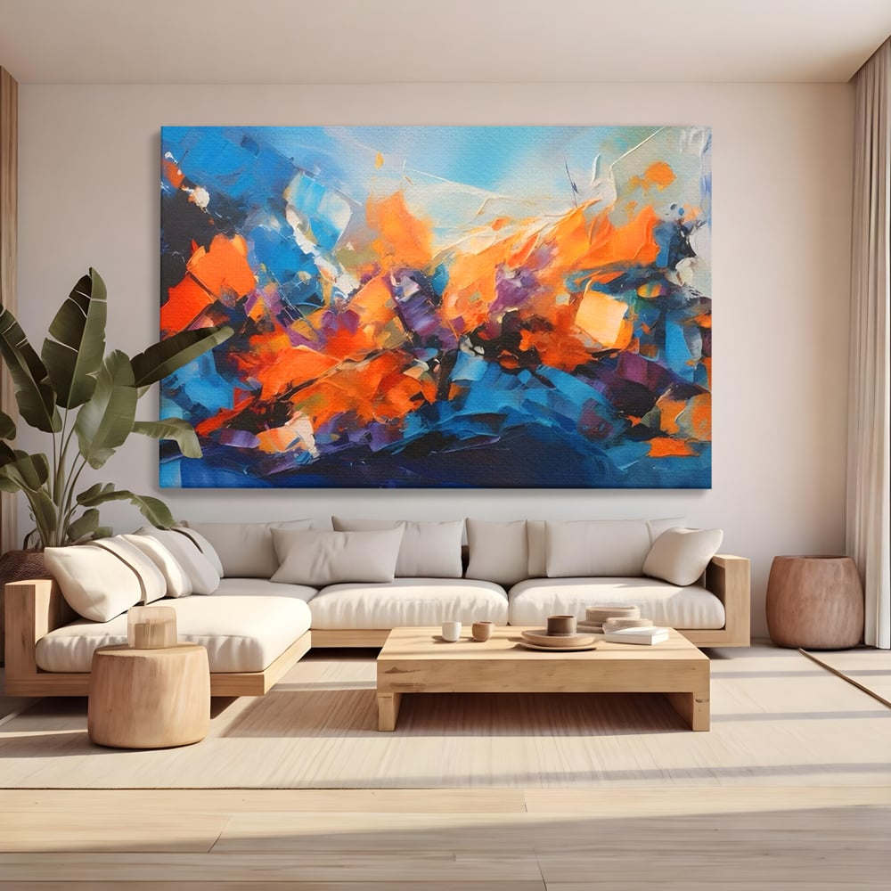 Tablou Canvas Premium LuxCanva® C1250, Futuristic Abstract Art , Relaxare, Living Room, Culori Vibrante