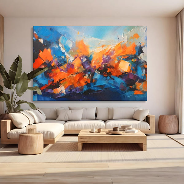 Tablou Canvas Premium LuxCanva® C1250, Futuristic Abstract Art , Relaxare, Living Room, Culori Vibrante