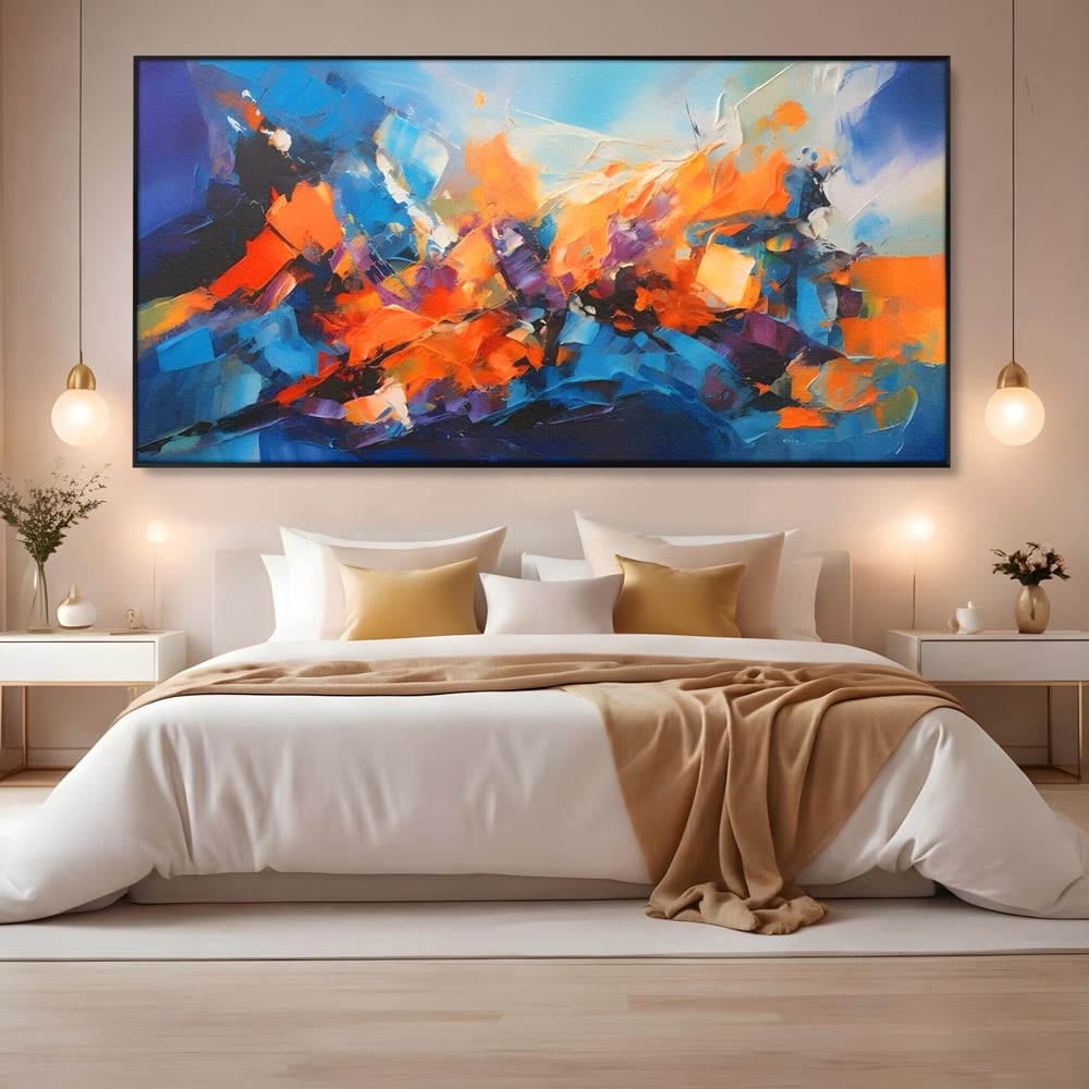Tablou Canvas Premium LuxCanva® C1250, Futuristic Abstract Art , Relaxare, Living Room, Culori Vibrante