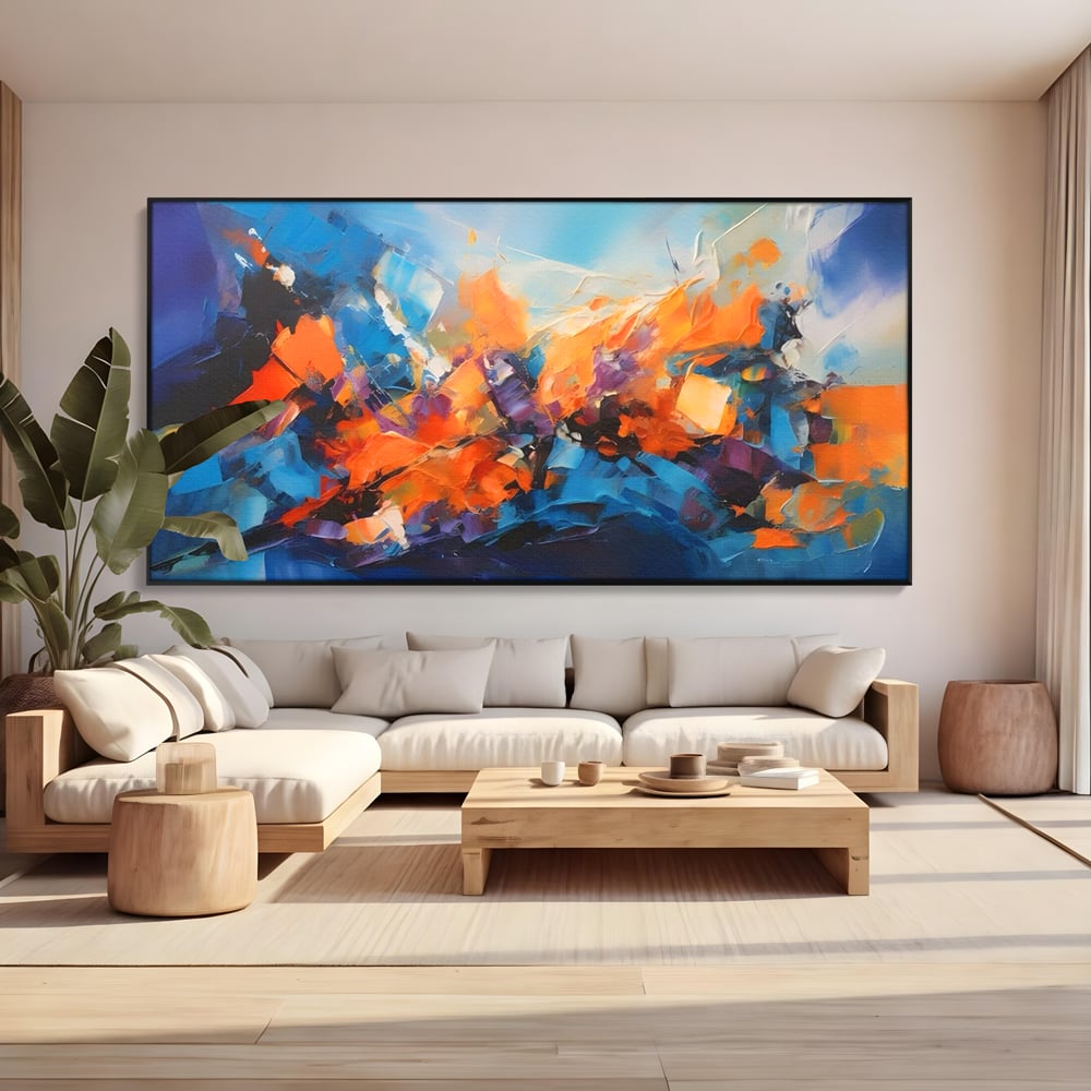 Tablou Canvas Premium LuxCanva® C1250, Futuristic Abstract Art , Relaxare, Living Room, Culori Vibrante