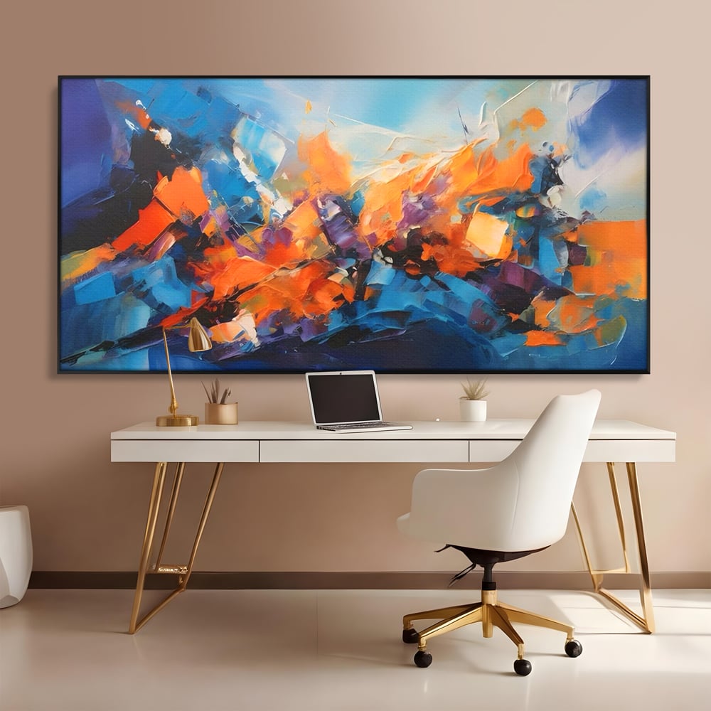 Tablou Canvas Premium LuxCanva® C1250, Futuristic Abstract Art , Relaxare, Living Room, Culori Vibrante