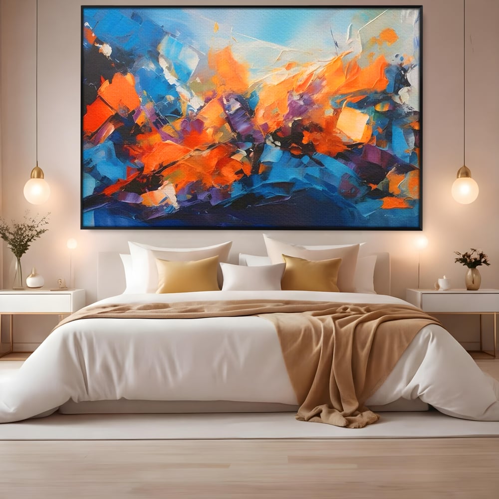 Tablou Canvas Premium LuxCanva® C1250, Futuristic Abstract Art , Relaxare, Living Room, Culori Vibrante