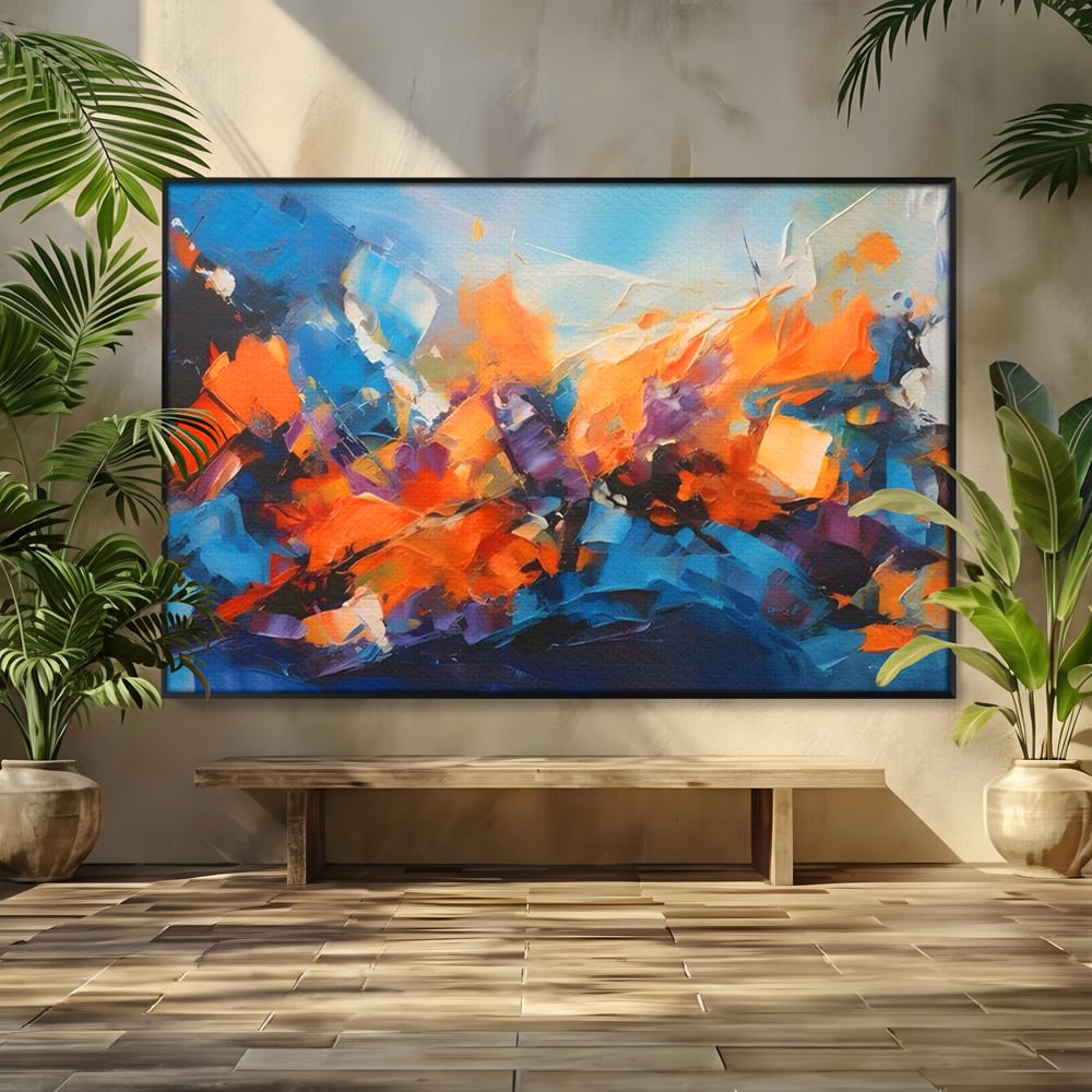 Tablou Canvas Premium LuxCanva® C1250, Futuristic Abstract Art , Relaxare, Living Room, Culori Vibrante