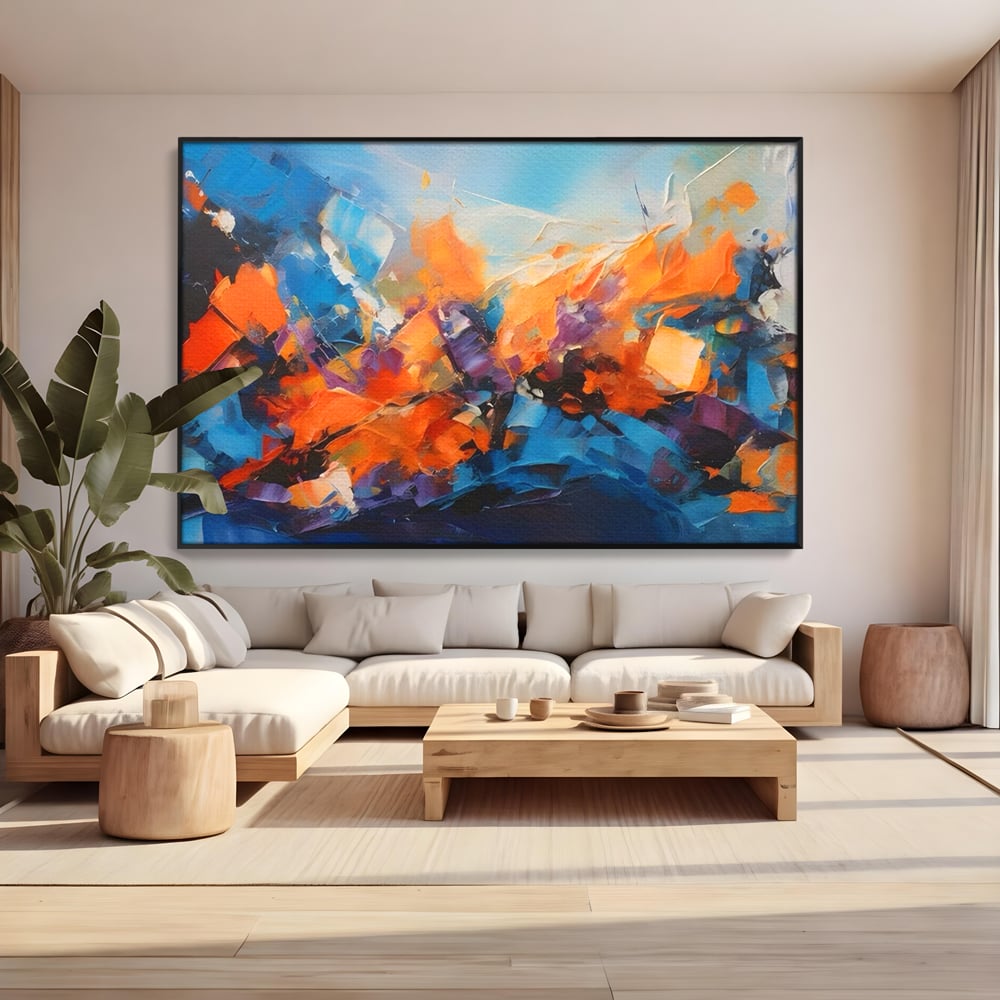 Tablou Canvas Premium LuxCanva® C1250, Futuristic Abstract Art , Relaxare, Living Room, Culori Vibrante