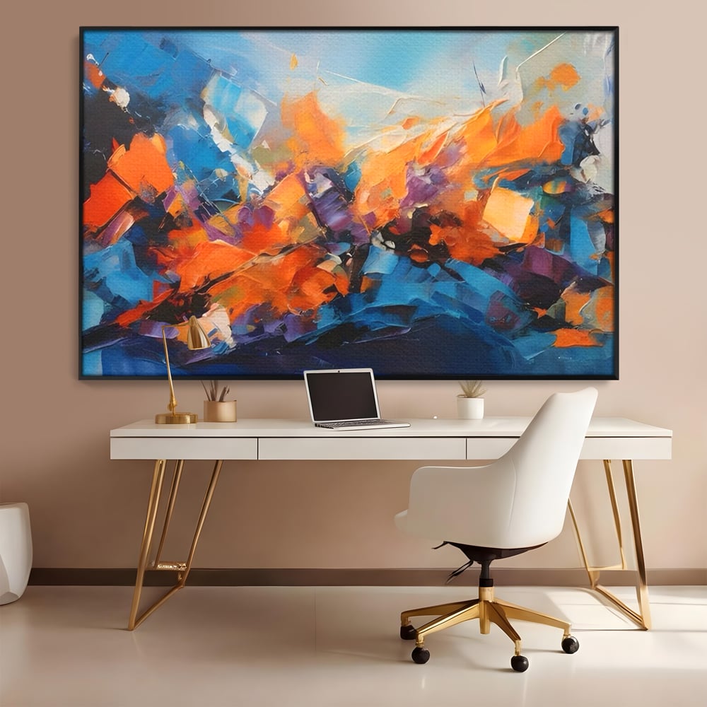 Tablou Canvas Premium LuxCanva® C1250, Futuristic Abstract Art , Relaxare, Living Room, Culori Vibrante