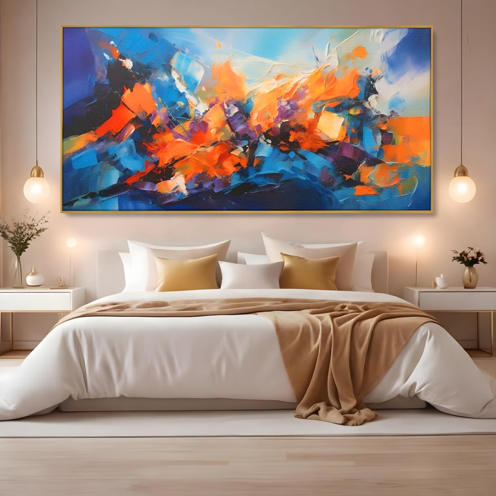Tablou Canvas Premium LuxCanva® C1250, Futuristic Abstract Art , Relaxare, Living Room, Culori Vibrante