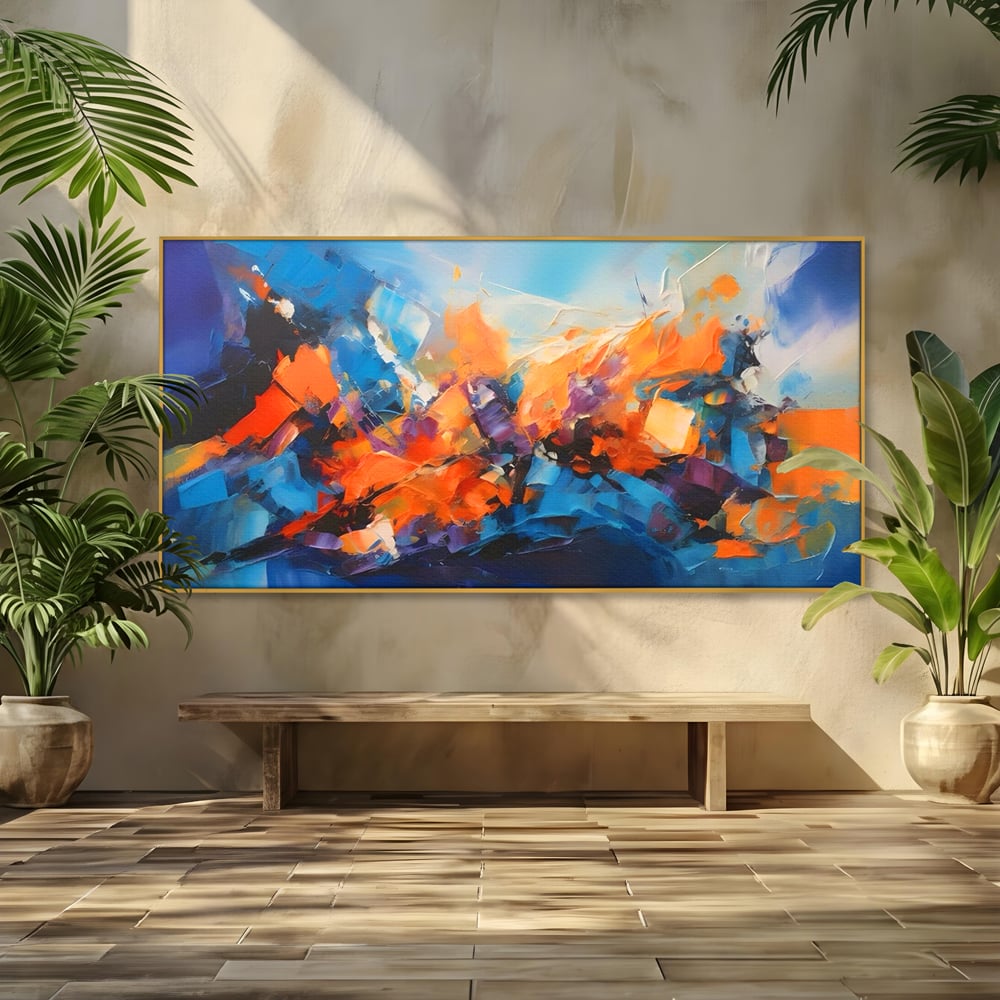 Tablou Canvas Premium LuxCanva® C1250, Futuristic Abstract Art , Relaxare, Living Room, Culori Vibrante