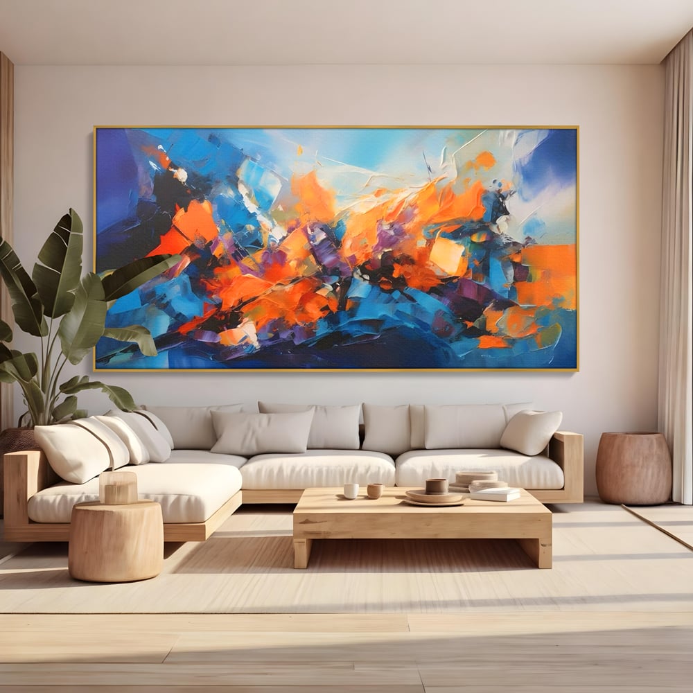 Tablou Canvas Premium LuxCanva® C1250, Futuristic Abstract Art , Relaxare, Living Room, Culori Vibrante