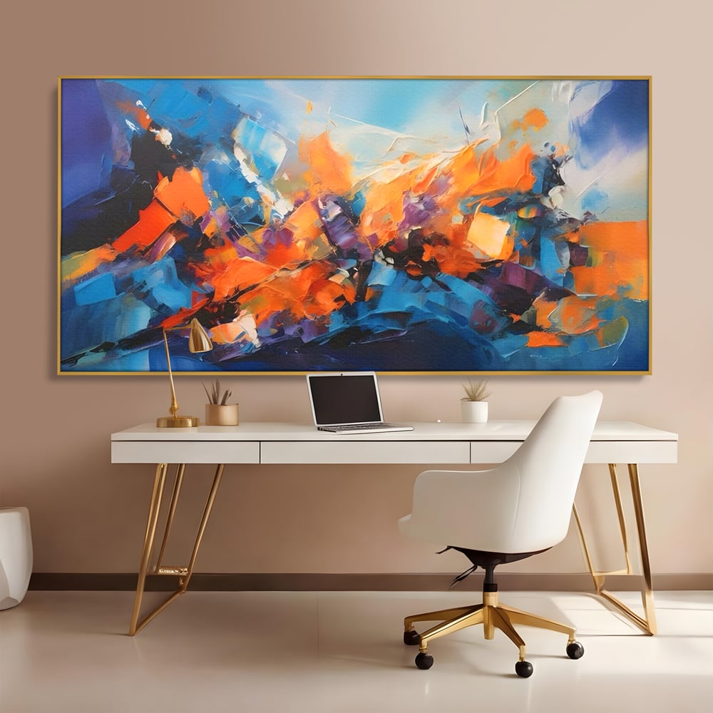 Tablou Canvas Premium LuxCanva® C1250, Futuristic Abstract Art , Relaxare, Living Room, Culori Vibrante