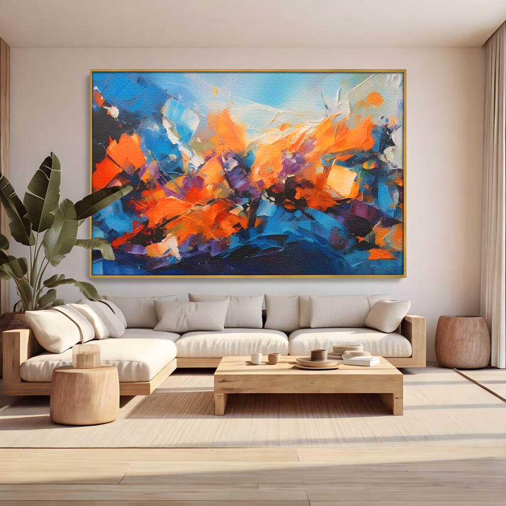 Tablou Canvas Premium LuxCanva® C1250, Futuristic Abstract Art , Relaxare, Living Room, Culori Vibrante