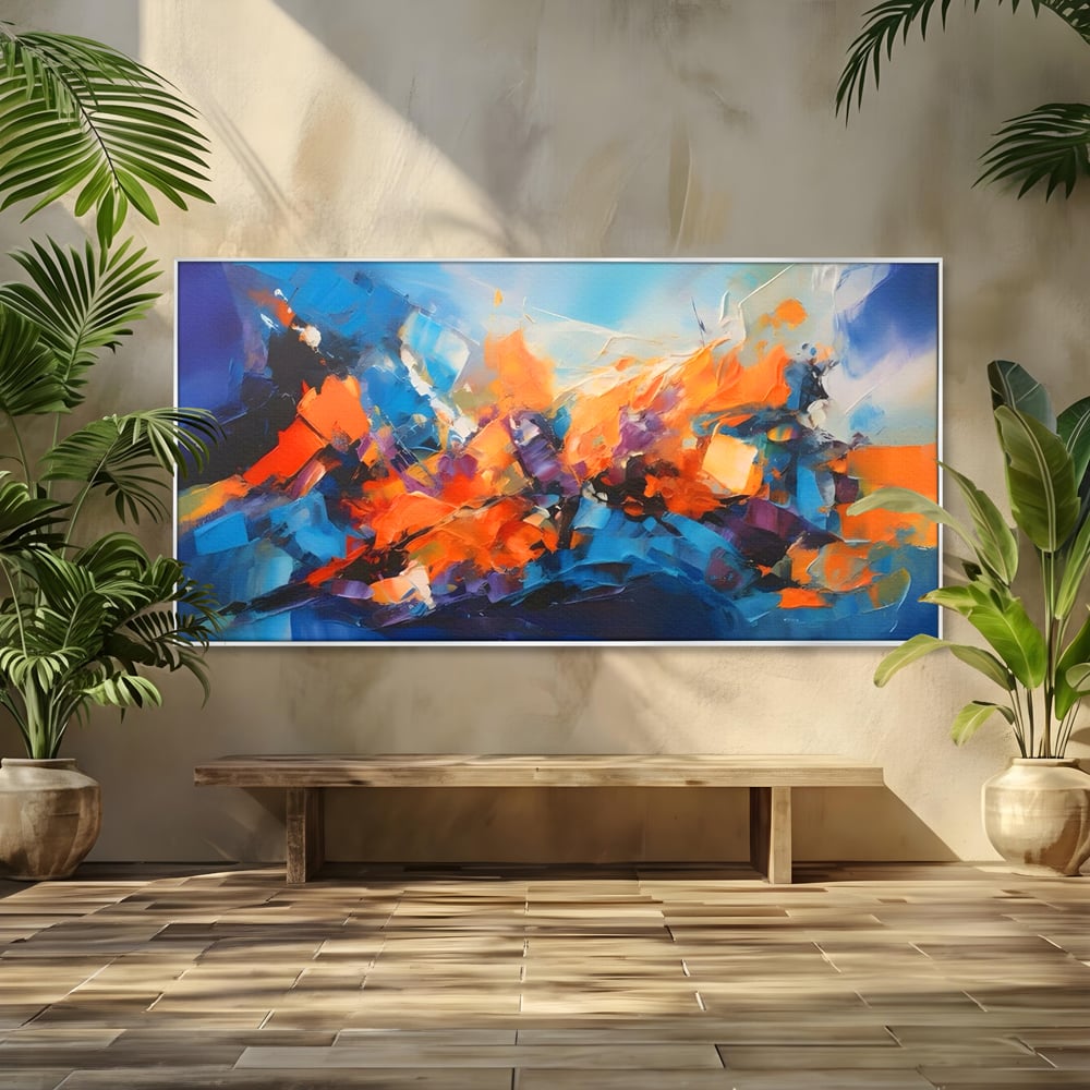 Tablou Canvas Premium LuxCanva® C1250, Futuristic Abstract Art , Relaxare, Living Room, Culori Vibrante